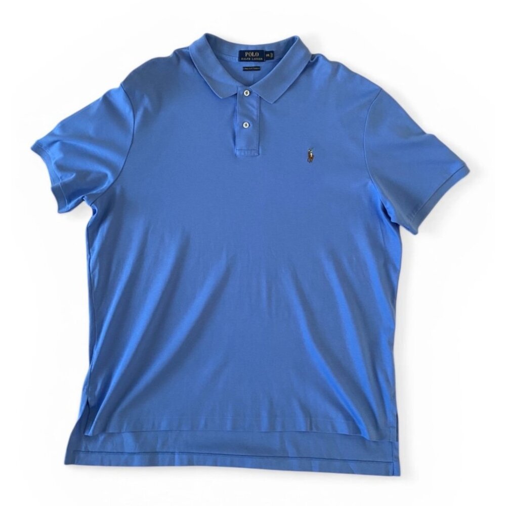 Polo By Ralph Lauren Short Sleeve Polo Men’s XXL Blue Flesh Pony